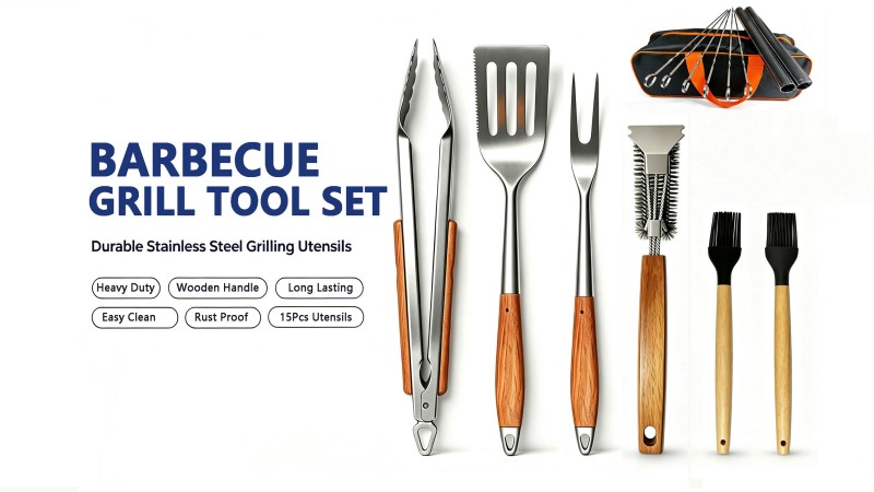 15 Pcs Heavy Duty Grill Tool Set: Your All‑in‑One Backyard Grilling Companion