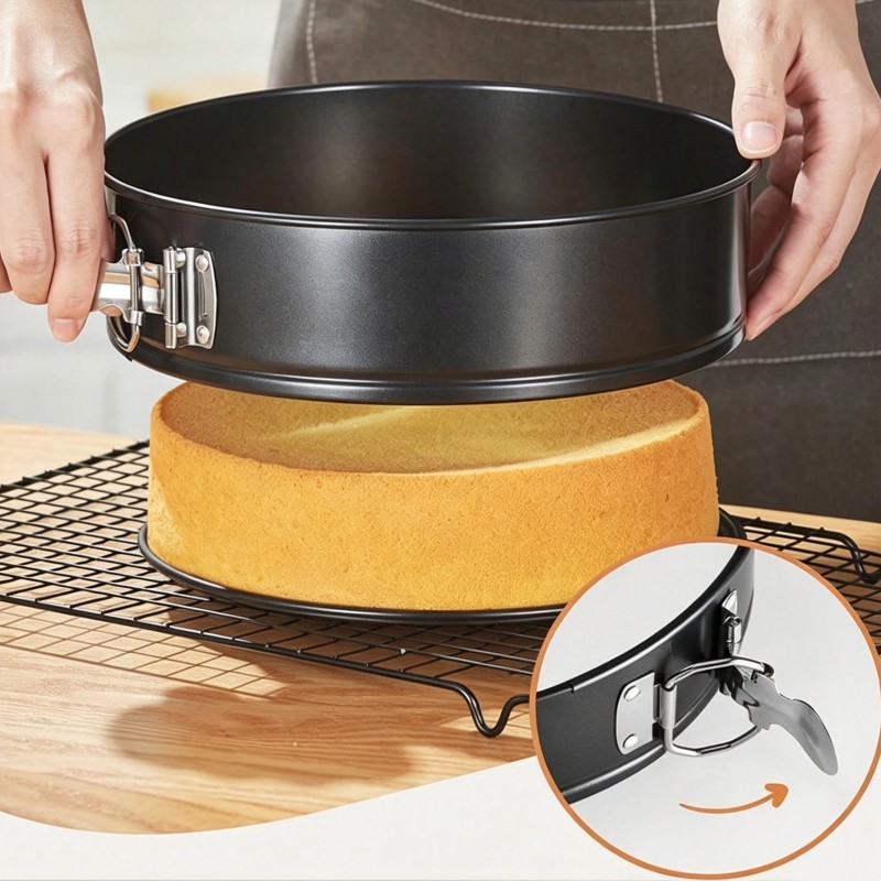 BooJoop Springform Pan Set Non-stick Bakeware Leakproof Round Cake Mold Includes 3 Pcs 6" 8" 10"