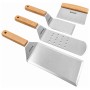 BooJoop 4-Piece Heavy-Duty Griddle Spatula Set Griddle Accessories with Pancake Flipper Hamburger Turner Bench Scraper